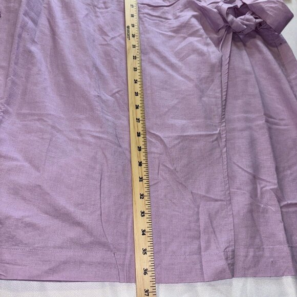 NWT Hudson North Rose Pink Linen Blend Belted Wrap Summer Dress Pockets Sz 3XL - Picture 10 of 16